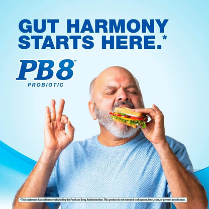 PB8 Probiotic | 14 Billion CFU | 120 Capsules | 8 Strains | for Women and Men | Gluten, Soy, and Milk Free Supplement