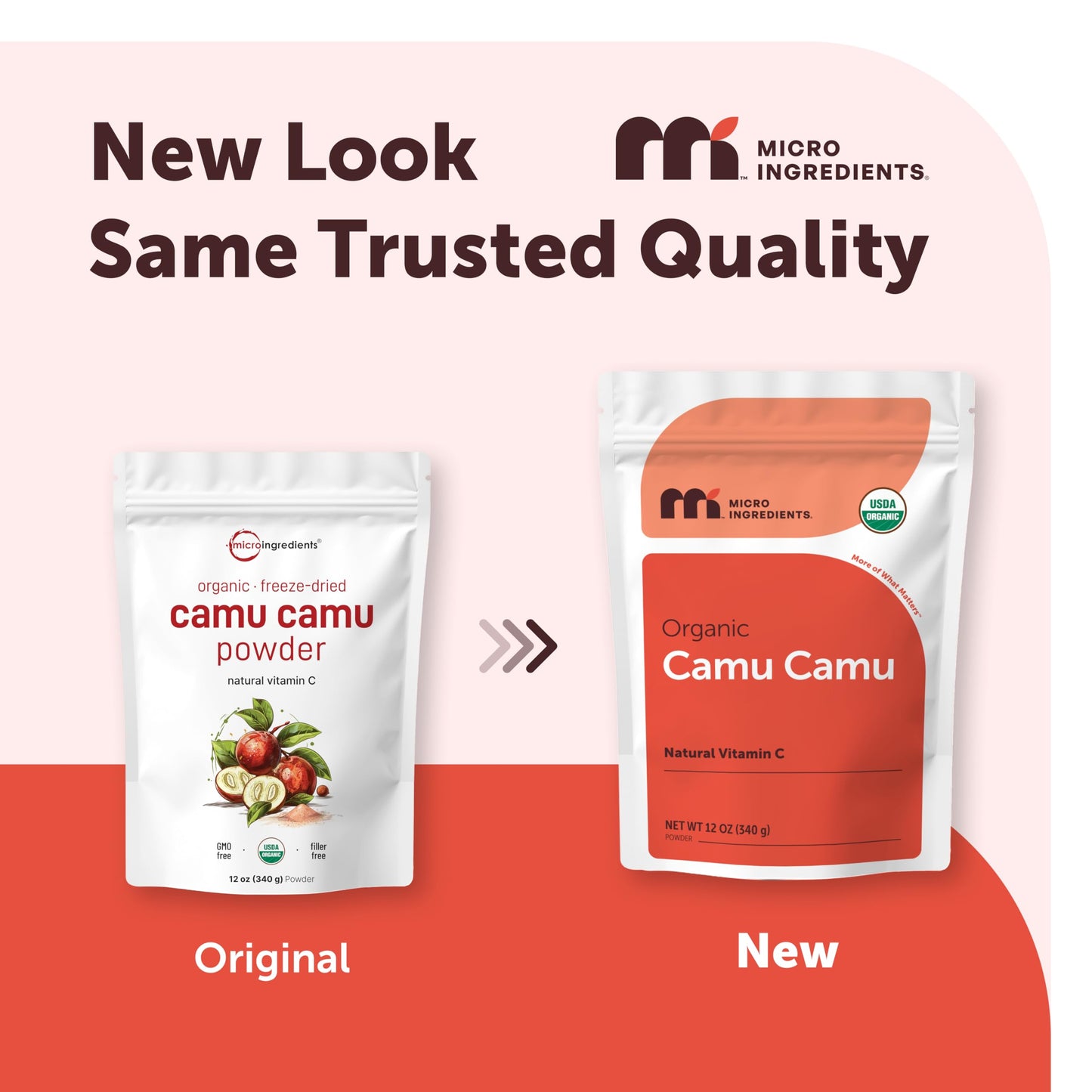 Micro Ingredients Organic Camu Camu Powder, 12 oz | Freshly Harvested Berry | Source of Naturally Occurring Vitamin C | Non-GMO, Vegan Friendly