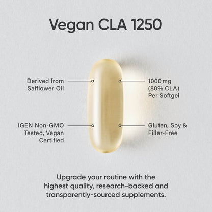Sports Research Vegan CLA - 1250mg with Active Conjugated Linoleic Acid for Men