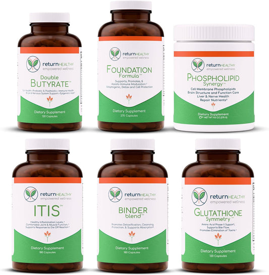 BioBalance Kit - 6 Supplements for Microbial & Environmental Resilience - Supports Gut, Liver & Immune Function - Immune Supplement - Health Essentials - US-Made, Non-GMO, Plant-Based