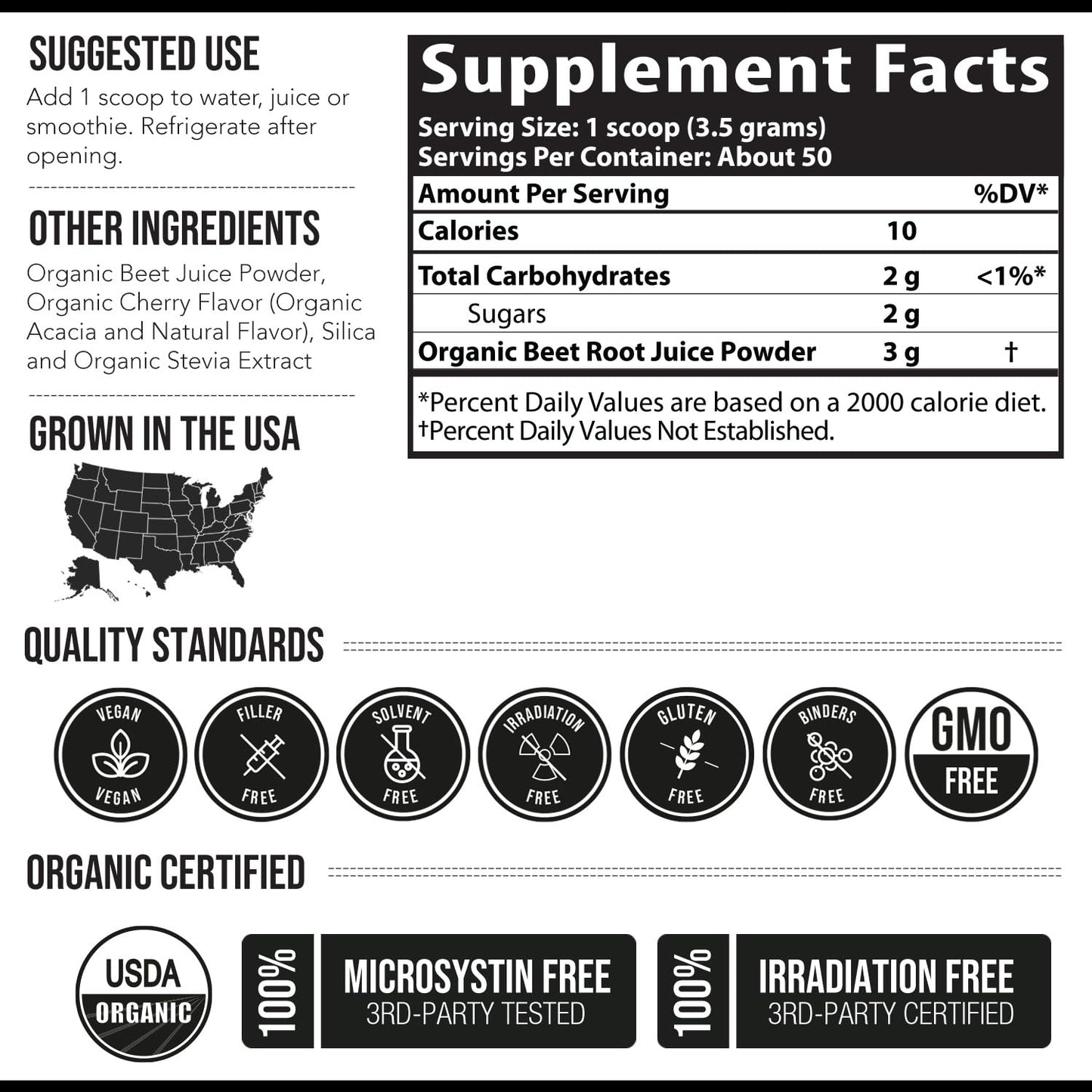BioBeet® Max Strength Beet Root Juice Powder – 20:1 Concentrate, Each Serving Derived from 60,000 mg Organic Beetroot - Cold-Pressed, USA Grown – Nitric Oxide, Circulation Support – 50 Servings
