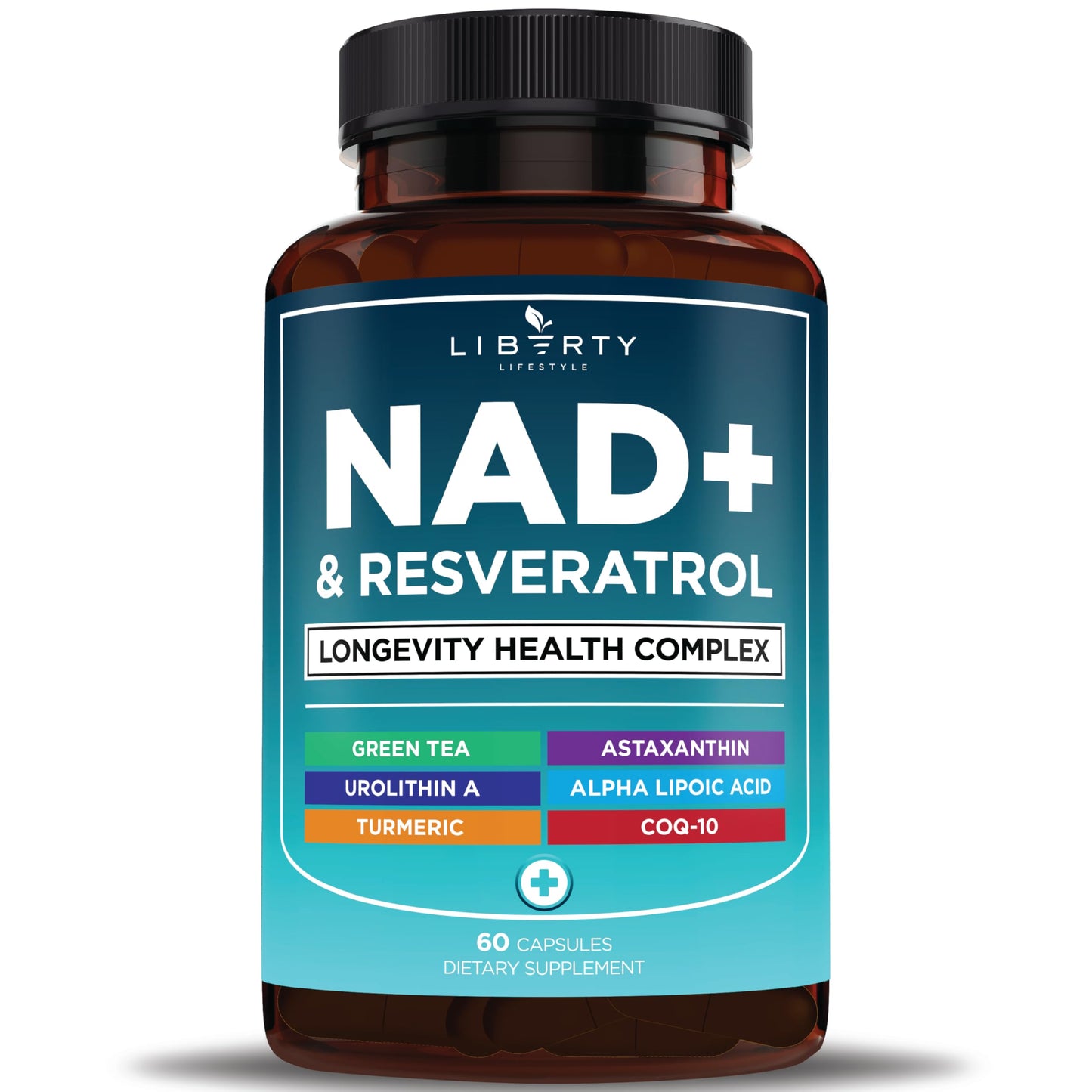 NAD+ Supplement Complex – NAD+ 300 mg with Astaxanthin, Urolithin A, Resveratrol, CoQ10 & Antioxidant Blend – Cellular Energy, Mitochondrial Support or Women & Men – Vegan, Non-GMO- 120 Capsules