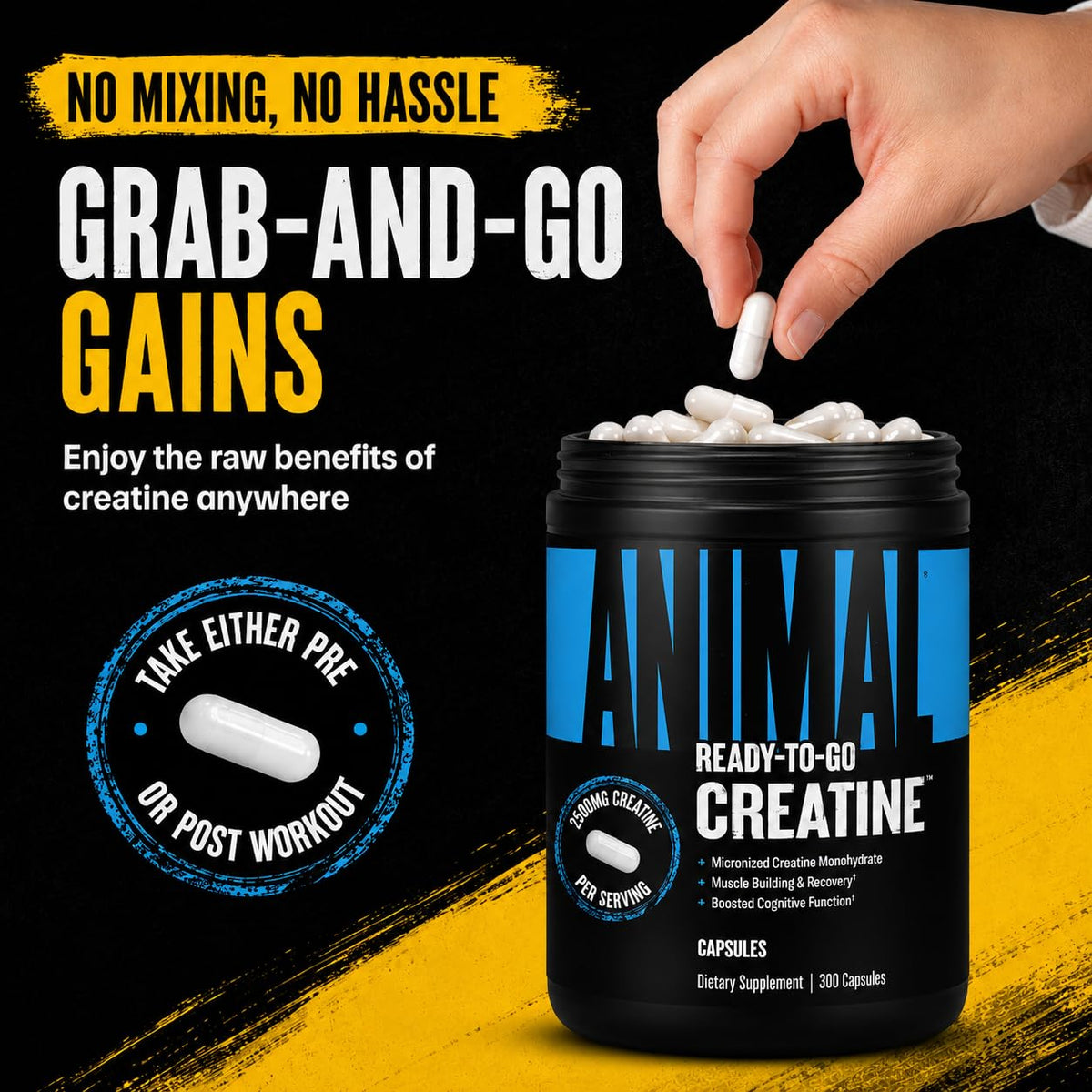 Animal Creatine Monoydrate Powder for Men & Women | Unflavored 300g