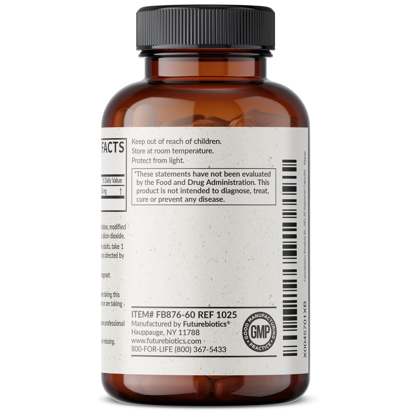 Futurebiotics Rhodiola Rosea Powder Adaptogenic Herb Vegetarian Capsules, 60 Count