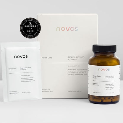 Novos Boost NMN 250mg | Third-Party Tested | Ultra High-Purity for NAD+ Support, Energy & Longevity | Stabilized NMN Supplement for Men & Women | 60 Vegan Capsules (30 Servings)