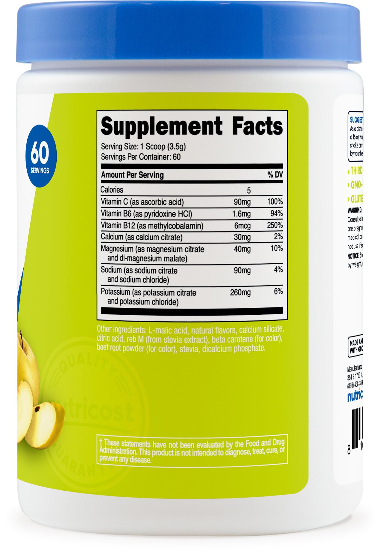 Nutricost Electrolyte Complex Powder (120 Servings, Fruit Punch) | Hydration Supplement Drink Mix with Vitamins and Minerals