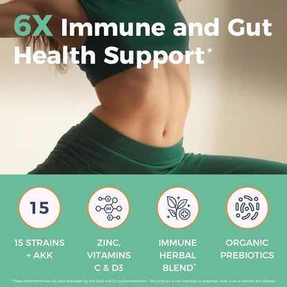 NewRhythm Probiotics Bundle: Women's Probiotics, 50 Billion, Support Digestive Health, 60 Capsules and Probiotics for Immune Support, Akkermansia Probiotic Supplement for Women & Men, 30 Billion 30 C