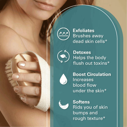 Firm Dry Brush for Body, Firming & Exfoliating Body Brush by M3