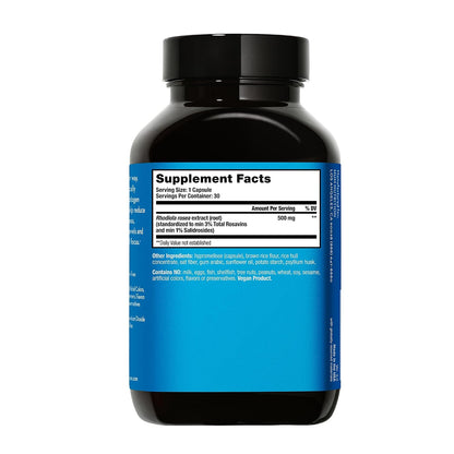 HUM Big Chill Rhodiola Rosea 500mg Focus & Calming Support, 30 Count