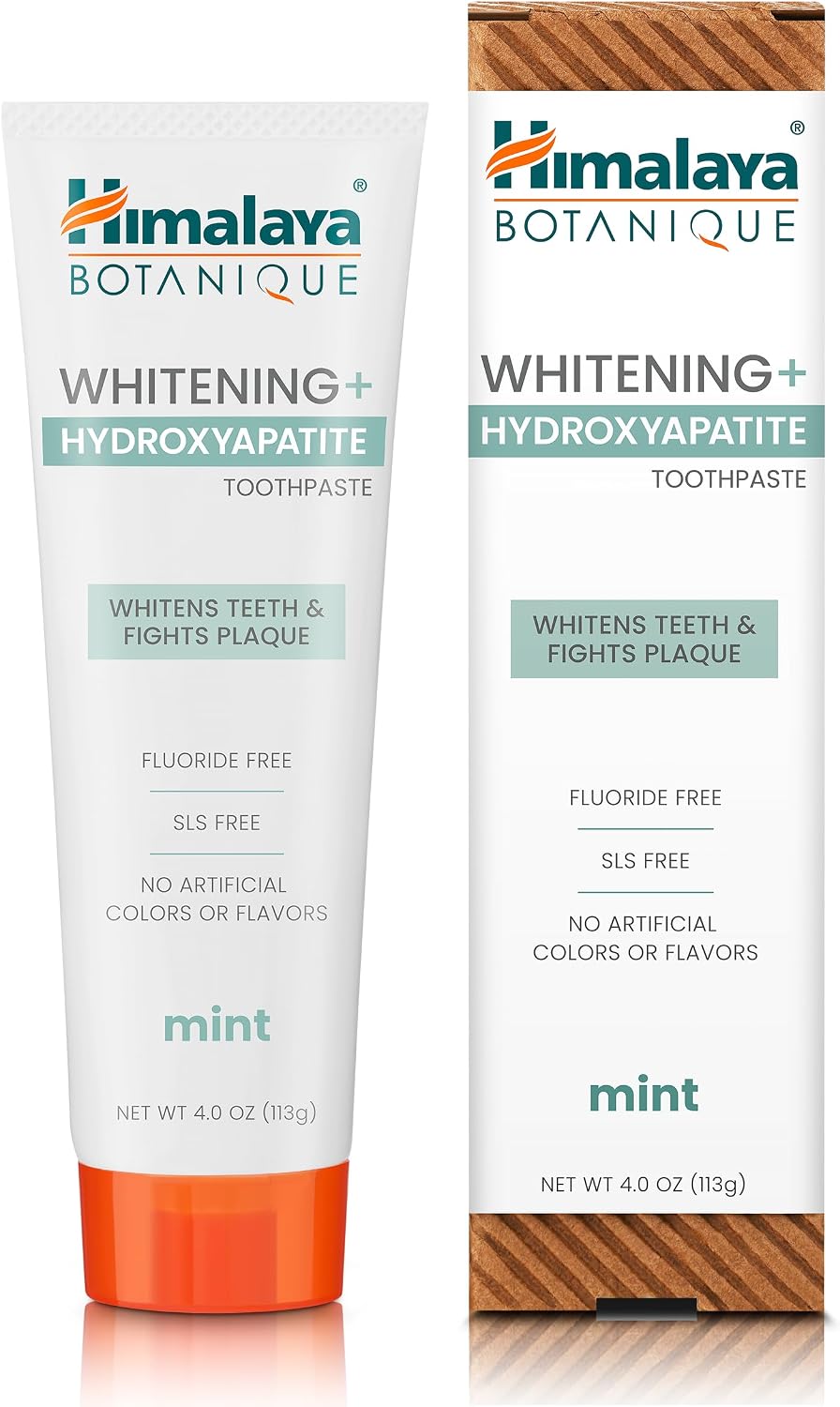 Himalaya Botanique Whitening+ Nano Hydroxyapatite Toothpaste, Mint, 4 oz