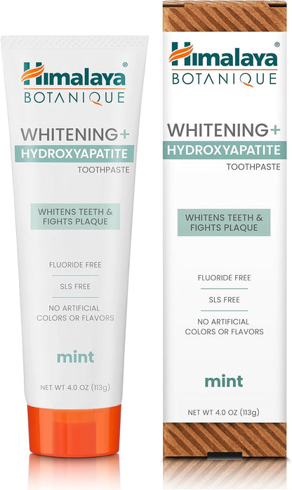 Himalaya Botanique Whitening+ Nano Hydroxyapatite Toothpaste, Mint, 4 oz