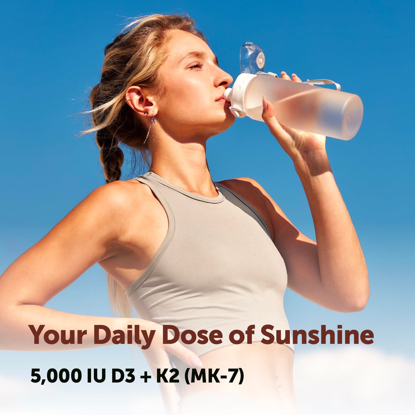 Micro Ingredients Vitamin D3 5,000 IU + K2 MK-7 100 mcg, 300 Softgels | 2-in-1 Vitamins D & K Complex | Extra Strength, Easy to Swallow, Non-GMO, Gluten Free