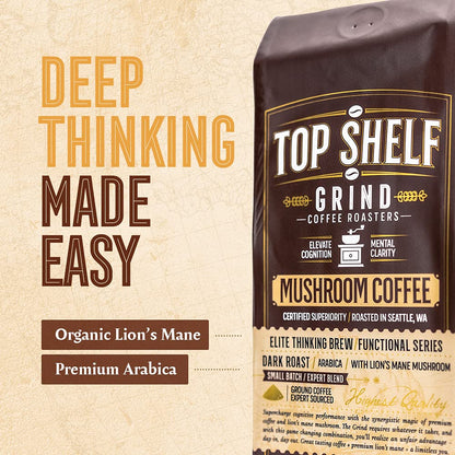 Mushroom Coffee – Ground Dark Roast Organic Lions Mane Coffee