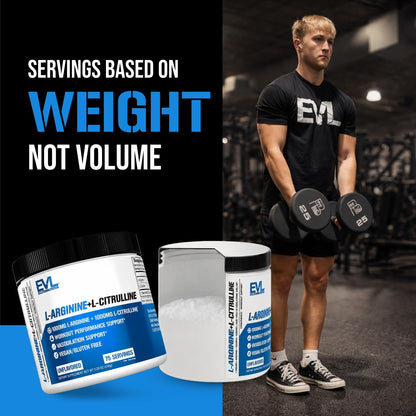 L Arginine L Citrulline Powder - Invigorating Nitric Oxide Powder with Ideal 1:1 Ratio L-Citrulline & L-Arginine 1000mg Each Per Serving for Enhanced Pumps Energy & Stamina (Unflavored, 75 Servings)