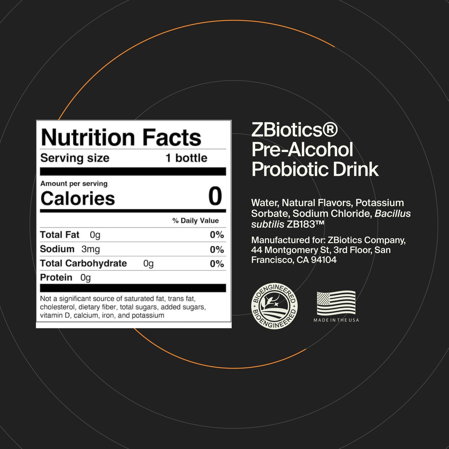 ZBiotics — Feel Better After Drinking, Wake Up Refreshed, Science-Backed, Patented Probiotic, Travel-Friendly, 3-Pack of 0.47 Fl Oz Bottles