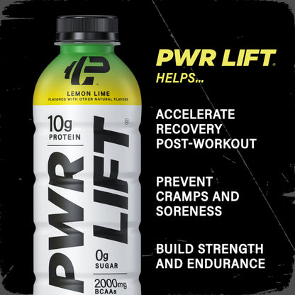 Whey Protein Water Sports Drink by PWR LIFT | Lemon Lime | Keto, Vitamin B, Electrolytes