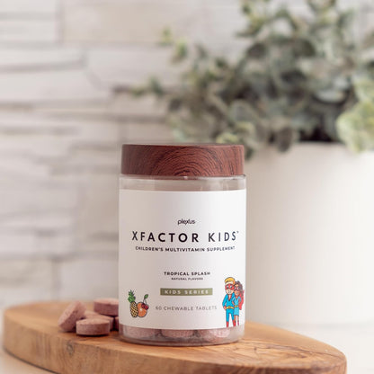 Plexus® Xfactor Kids™ 60 Chewable Tablets | Chewable multivitamin + probiotic for kids with 13 essential vitamins, 4 billion CFUs, supports growth and immune health