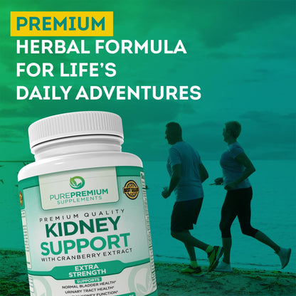 PurePremium Kidney Support Supplement for Men and Women - with Cranberry Extract