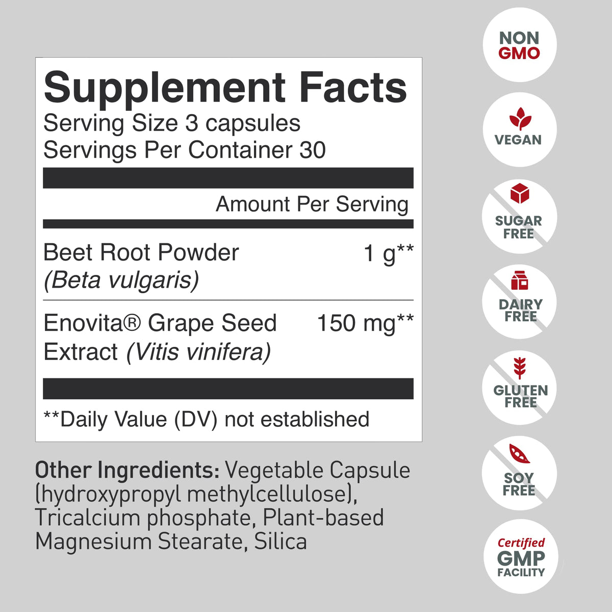 humanN SuperBeets Beet Root Capsules Quick Release 1000mg - Supports Nitric Oxide