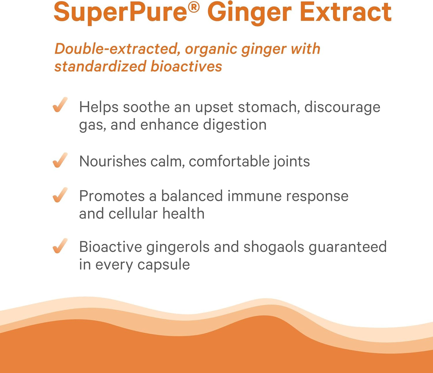 PURE SYNERGY SuperPure Ginger Extract | Organic Ginger Extract Digestive Supplement | for Stomach and Joint Support (60 Capsules)