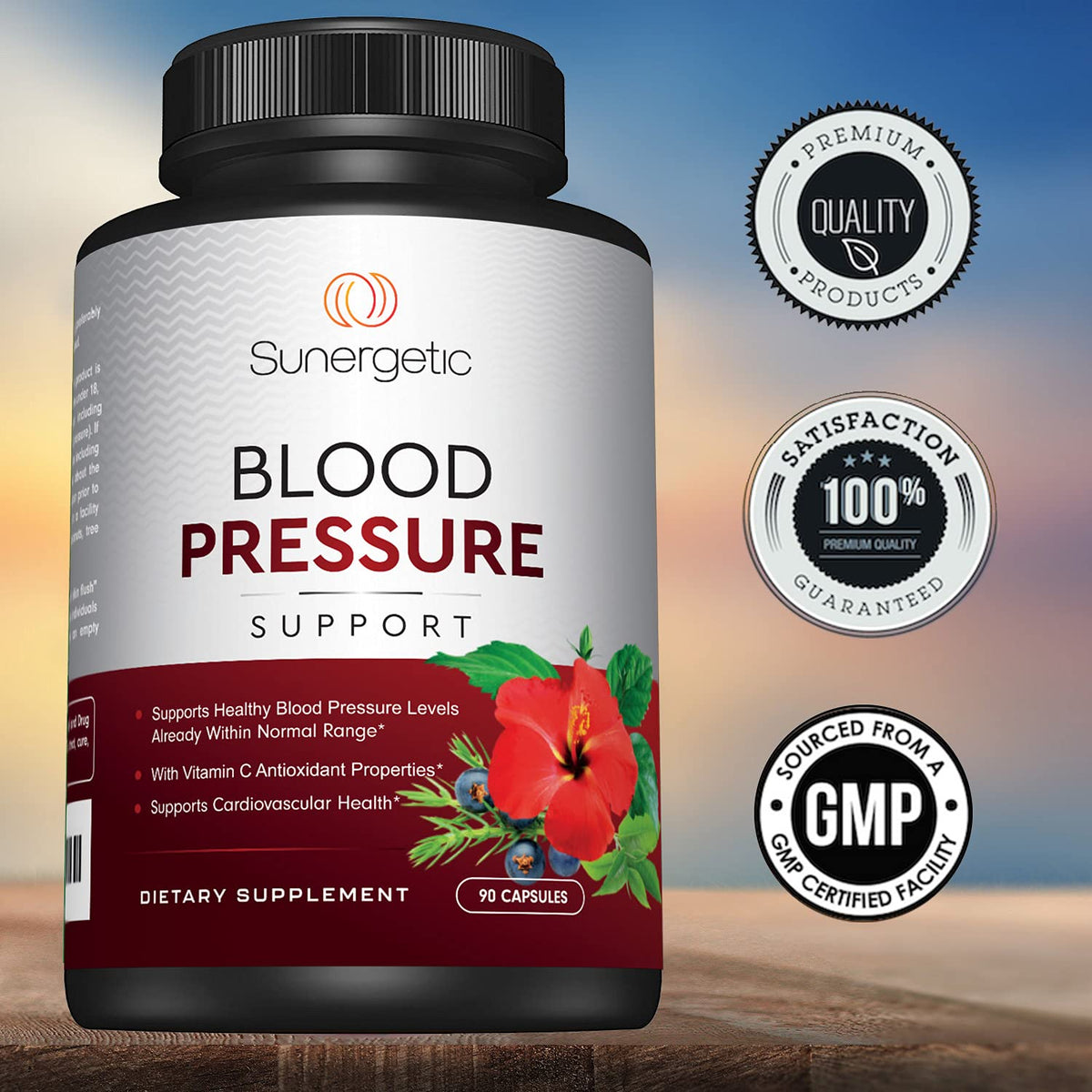 Premium Blood Pressure Support Supplement For Cardiovascular & Heart Health with Garlic