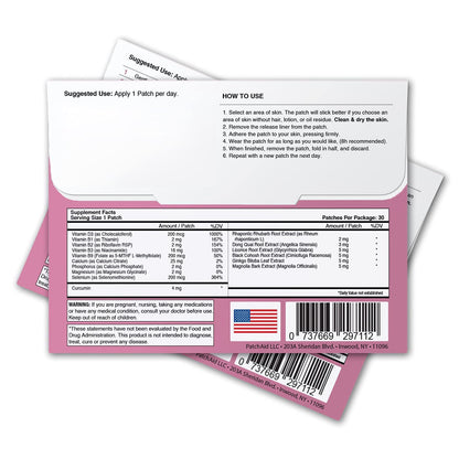 Menopause Relief Topical Patch by PatchAid (30-Day Supply)