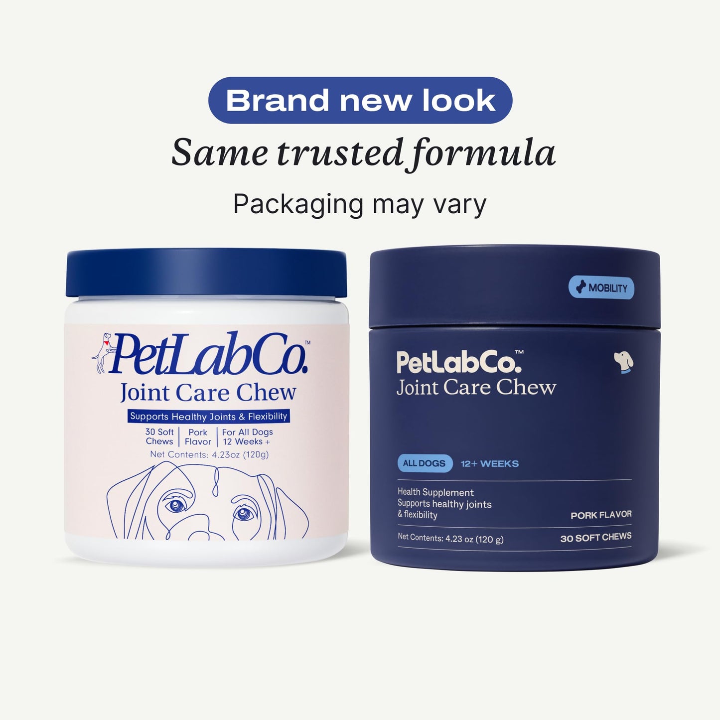 PetLab Co. Joint Care Chews for Dogs, 30 Soft Chews, Pork | Glucosamine, green-lipped mussel and omega-3s to support joint comfort, cartilage health and daily mobility