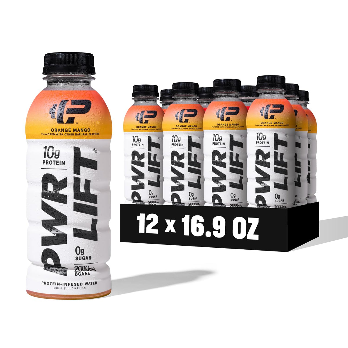 Whey Protein Water Sports Drink by PWR LIFT | Orange Mango | Keto, Vitamin B, Electrolyte