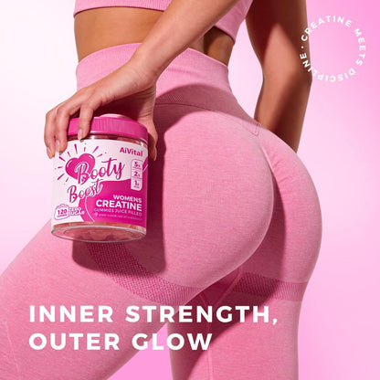 AiVital™ Creatine Gummies for Women, 5g Creatine Monohydrate Gummies +2g Collagen +1g BCAA, Women-Specific Formula, Sugar Free, 30 Servings, 120 Counts (Berry)