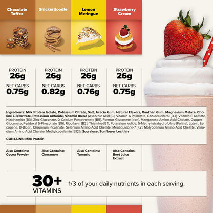 Keto Chow Essentials Kit Meal Replacement Shake Powders, 6 Flavors