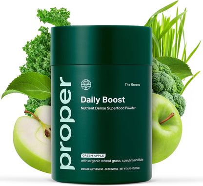 Proper The Greens Organic Powder, Superfood Blend with Wheatgrass Spirulina
