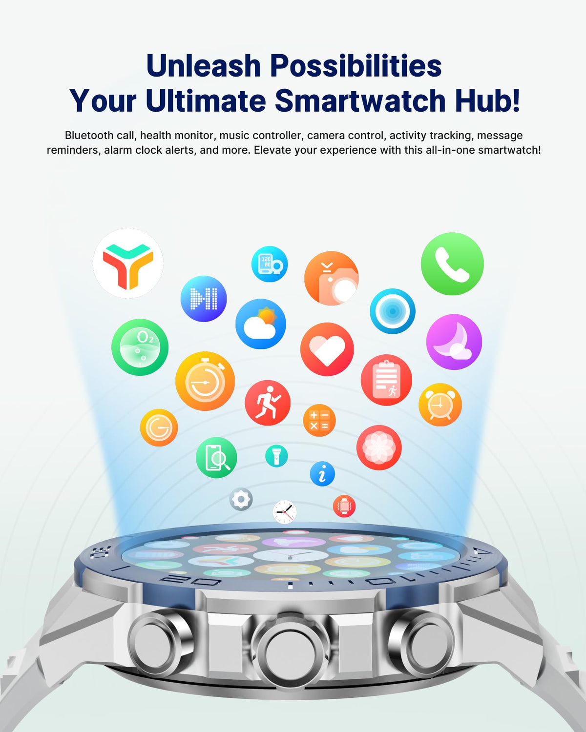 SOUYIE Smart Watch for Men Answer/Make Call 1.43" AMOLED 24H Health Monitor