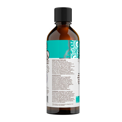 GuruNanda Coconut Oil Pulling Mouthwash with Vitamins, Farmed Mint, 16 oz