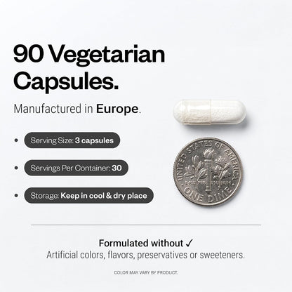SuperSmart Bioperine 30mg per Day (95% Piperine) - Black Pepper Extract Supplement - Absorption Enhancer - Digestive Enzymes Support | Non-GMO & Gluten Free - 90 Vegetarian Capsules