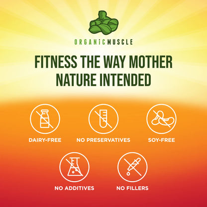 Organic Muscle Organic Vegan Protein Powder - Plant Based Vanilla Protein Powder