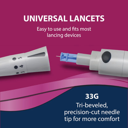 TRUEplus Single-Use Sterile Lancets Bundle, 28G, 300 Pack | Blood Lancets (Sterile, 28G, 4 cm total length) and TRUEplus Log Book, Supplies for Blood Glucose Testing at Home