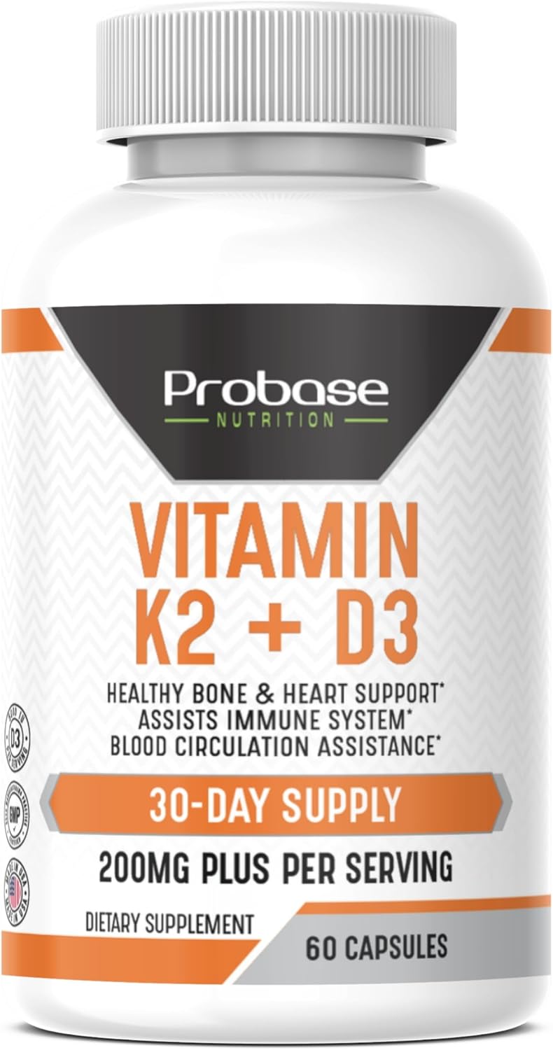Probase Nutrition Vitamin K2 + D3 60 Capsules 30-Day Supply