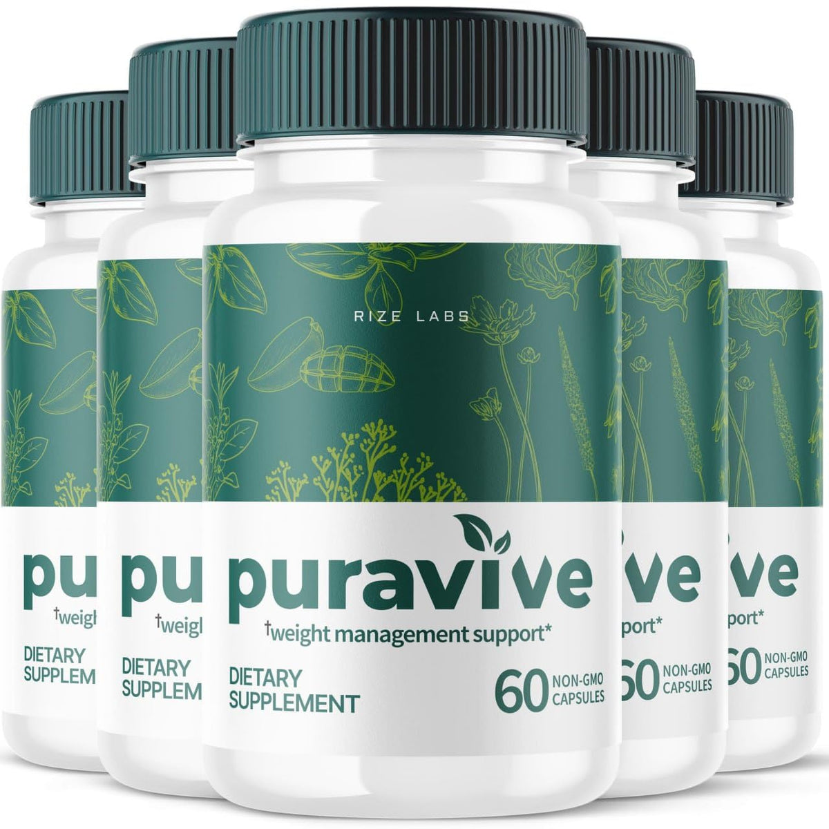(5 Pack) Puravive Weight Health Pills, Puravive Exotic Rice Capsules Reviews, Purevive Weight