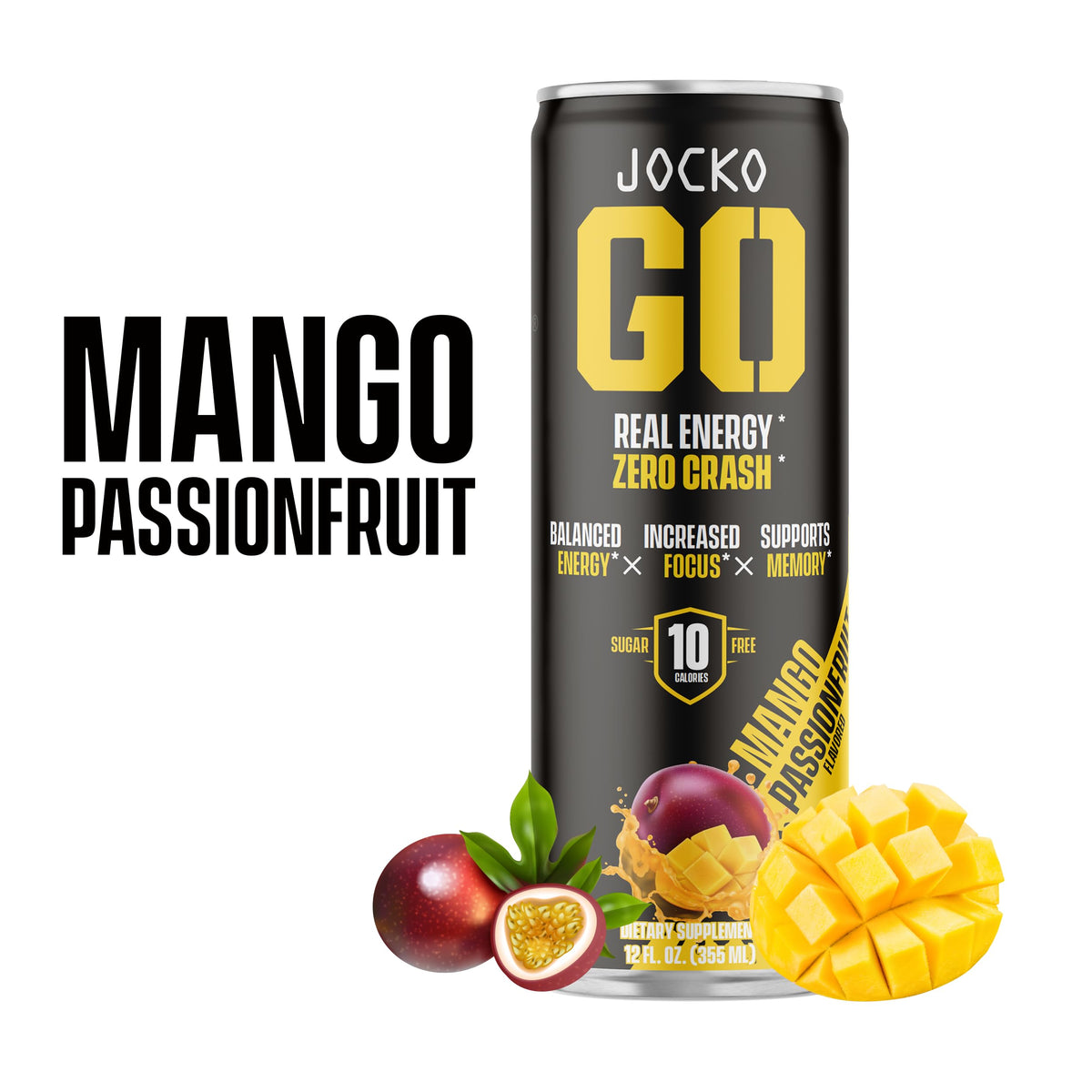 Jocko GO Energy Drink - KETO, Vitamin B12, Vitamin B6, Electrolytes, L Theanine