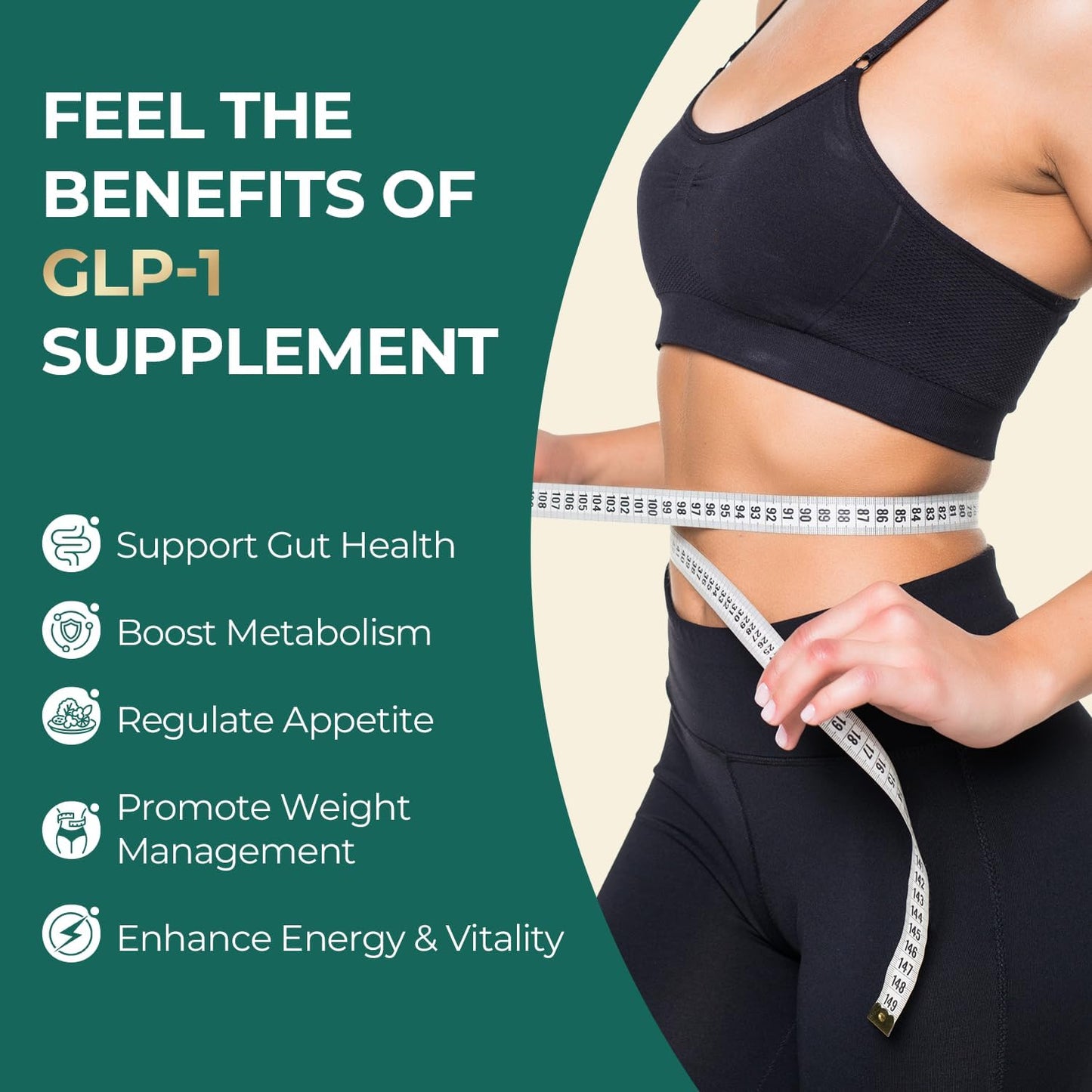 OxyEnergy GLP Supplement & Collagen Peptides Capsules for Women, 800mg Hydrolyzed Collagen