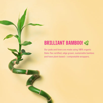 FLO - Organic Bamboo Daily Panty Liners, Plant-Based Cotton, Biodegradable
