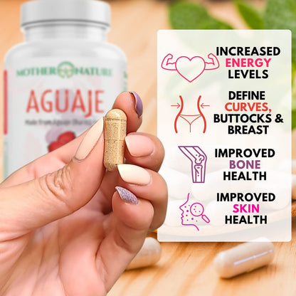 Mother Nature Organics Superfoods for Organic Living Feminine Vitality Duo: Aguaje and Maca Capsules