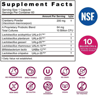 NutriCelebrity NutriFlora-Pro Probiotics for Women, Vaginal, Urinary Health, Immune System Digestive