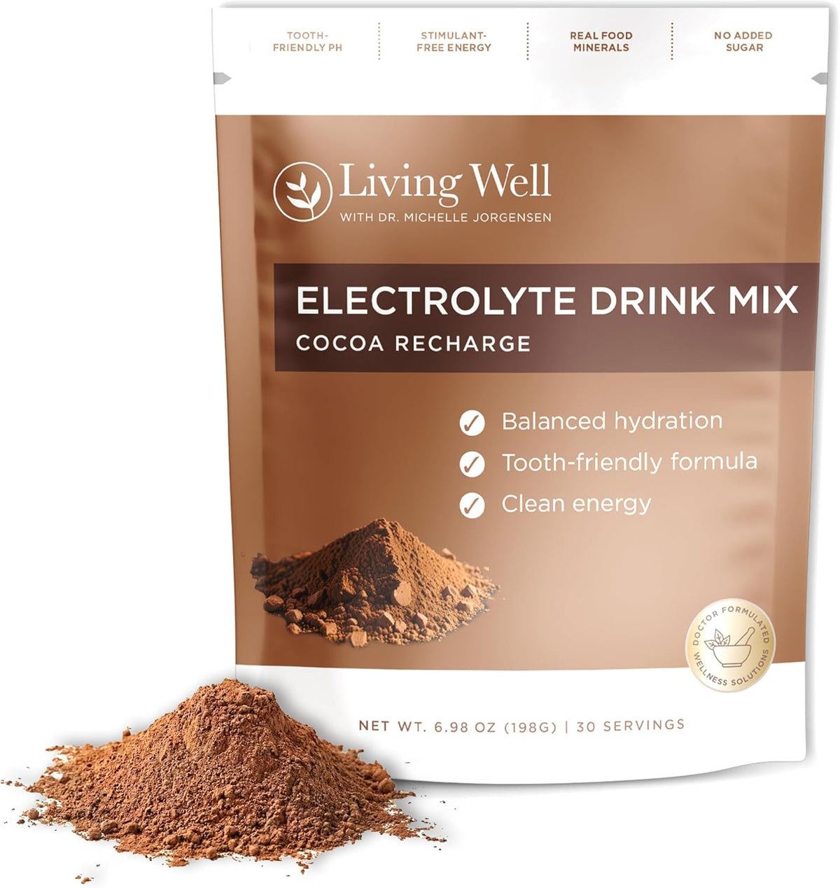 Chocolate Electrolyte Powder, Sugar-Free Cocoa Flavor