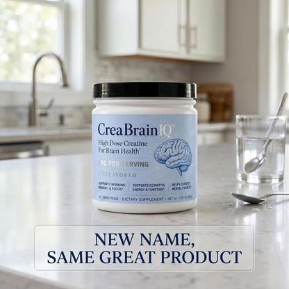 Utzy Naturals CreaBrainIQ | High Dose Creatine Powder - 10g | 45 Servings