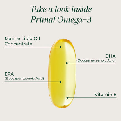 Primal Harvest Omega-3 - Daily Supplement, Gluten, Dairy & Soy Free