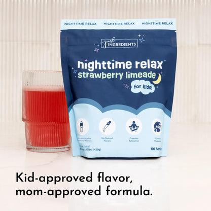JUST INGREDIENTS Strawberry Limeade Sleep Support Powder - Nighttime Relaxation Supplement - 5.4 oz