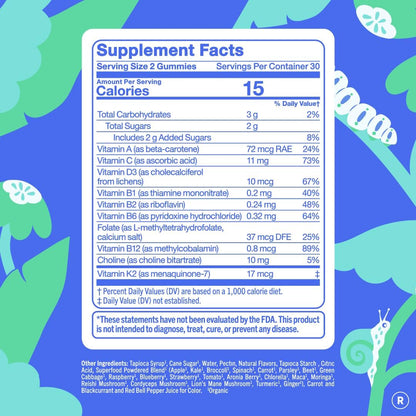 Toddler Multivitamin Gummies for Ages 2 & 3 – No Fake Sugars, No Artificial Colors, No Fillers – Choline, 10 Essential Nutrients, 21 Organic Superfoods – Clean Label Purity Award – 60 Count | First Day toddler vitamins for ages 2-3: vegan toddler vitamin