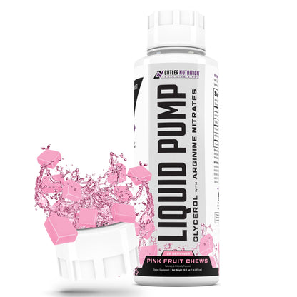 Cutler Nutrition Liquid Pump Caffeine-Free Pre-Workout Nitric Oxide Booster | Blue Raspberry, 16 fl oz | Liquid pre-workout with glycerol and arginine nitrates for muscle pumps, hydration and performance